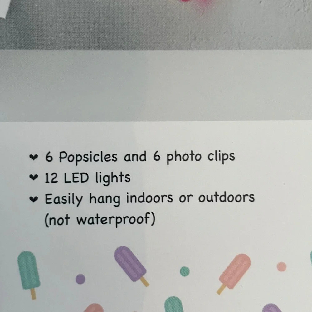 2 NWT sets of popsicle LED string lights indoor outdoor